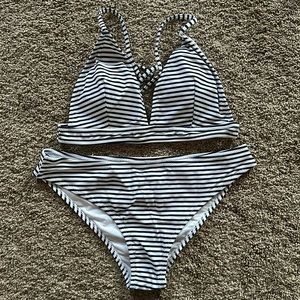 SHEIN striped bikini